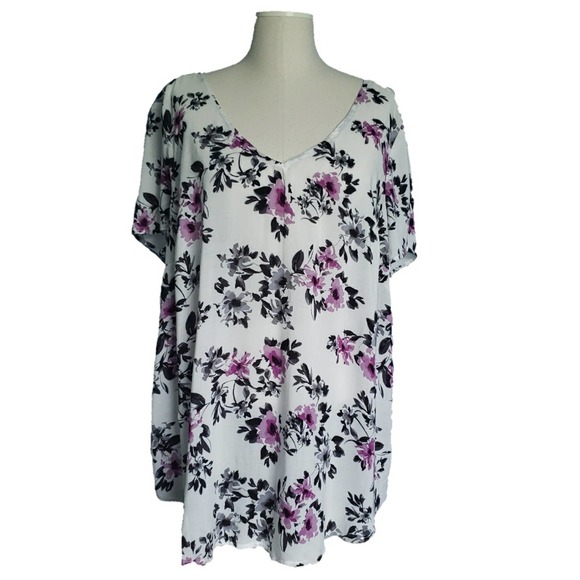 torrid Tops - Torrid Abbey Floral Challis Bow-Back Blouse